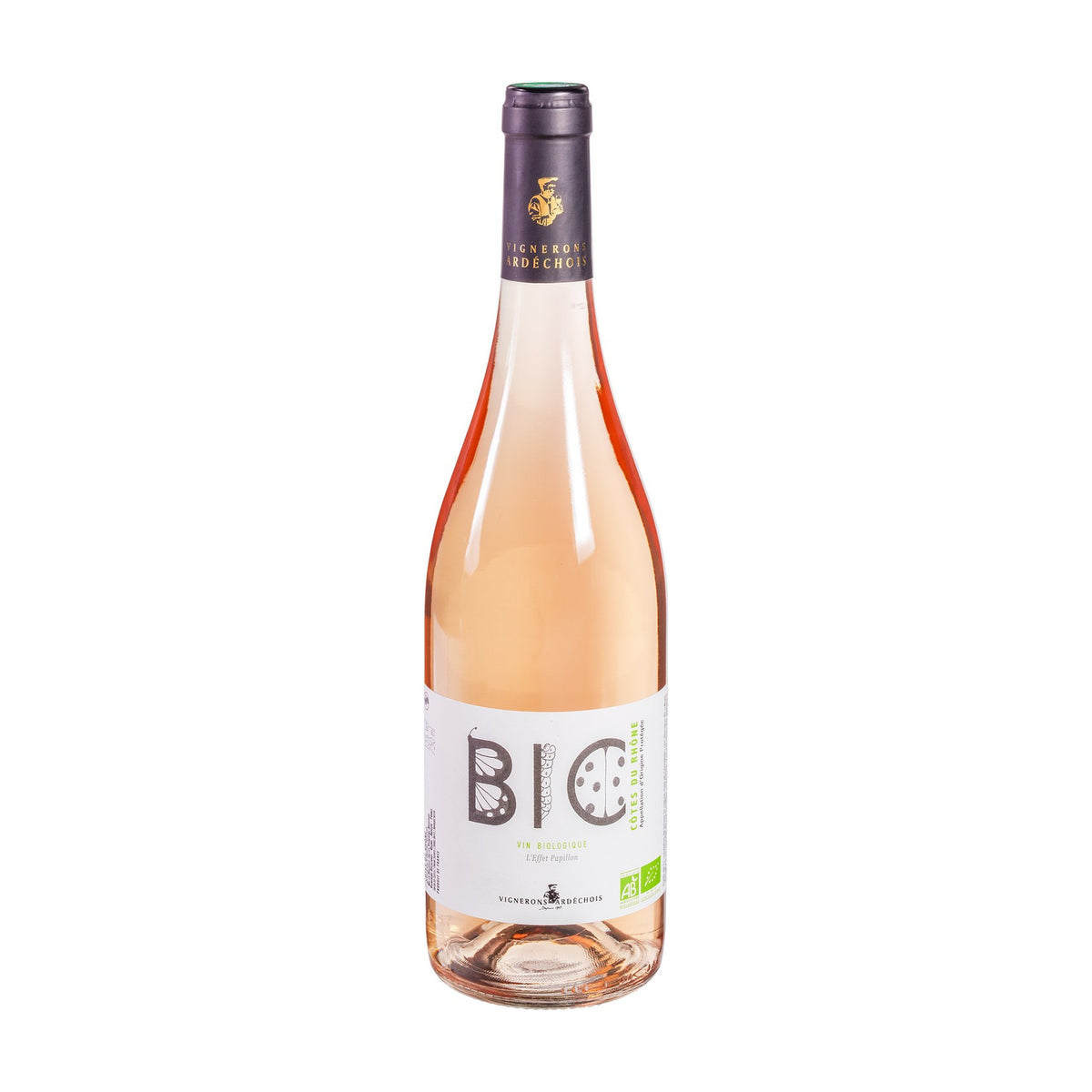 Vin Rosé Côtes du Rhône AOC ECO, Papillon – 750ml