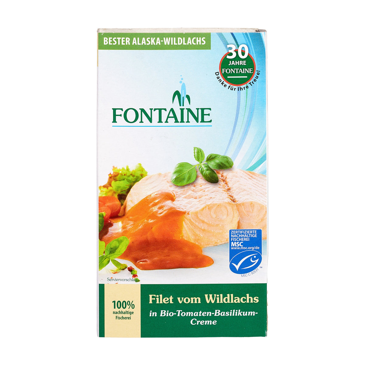 File de Somon Sălbatic în Sos de Roșii și Busuioc, 200g