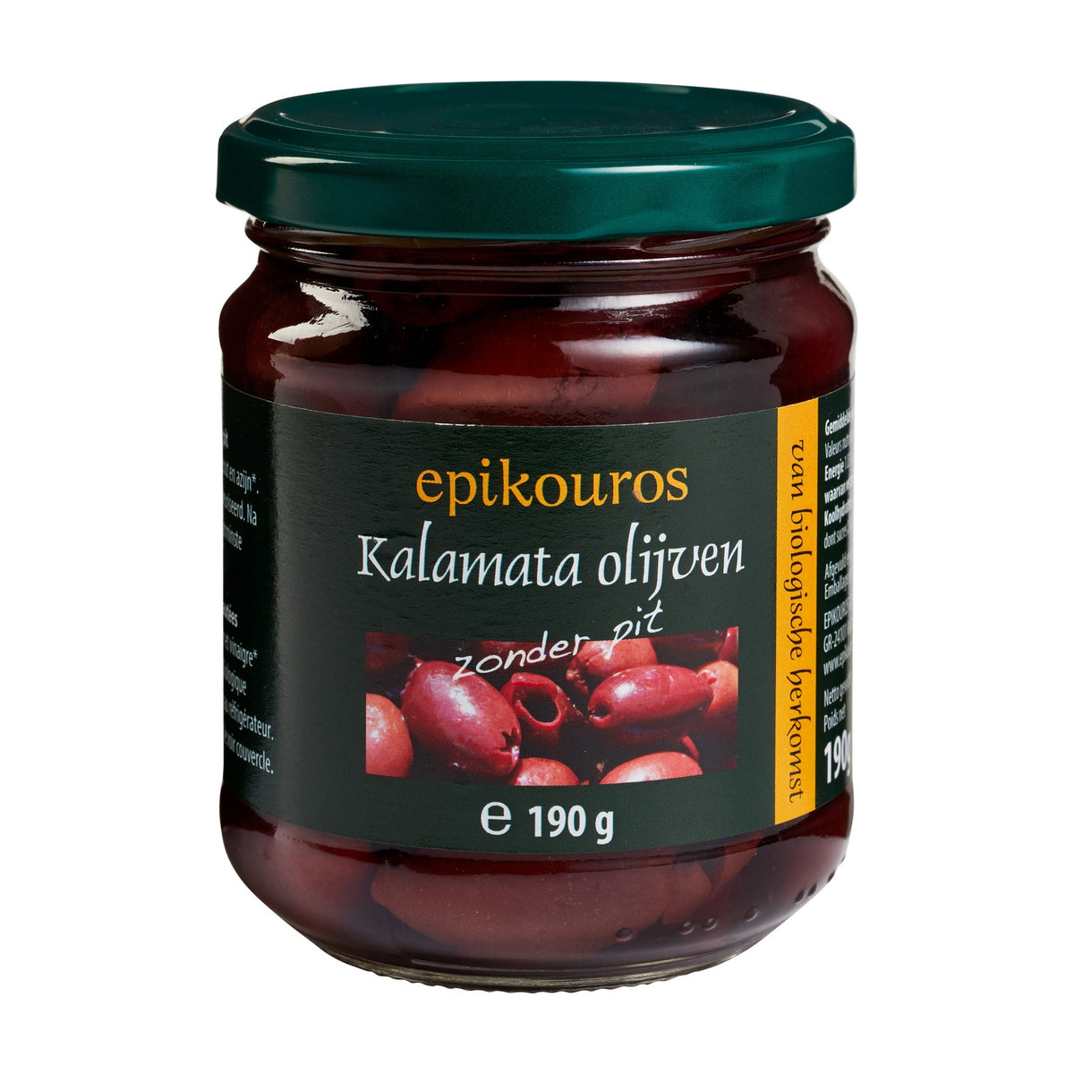 Măsline Kalamata fără Sâmburi ECO, 190g