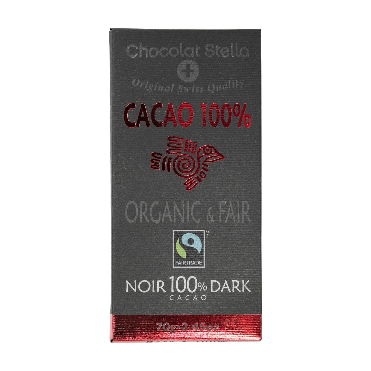 Ciocolată Neagră 100% Cacao ECO – Chocolat Stella, 70g