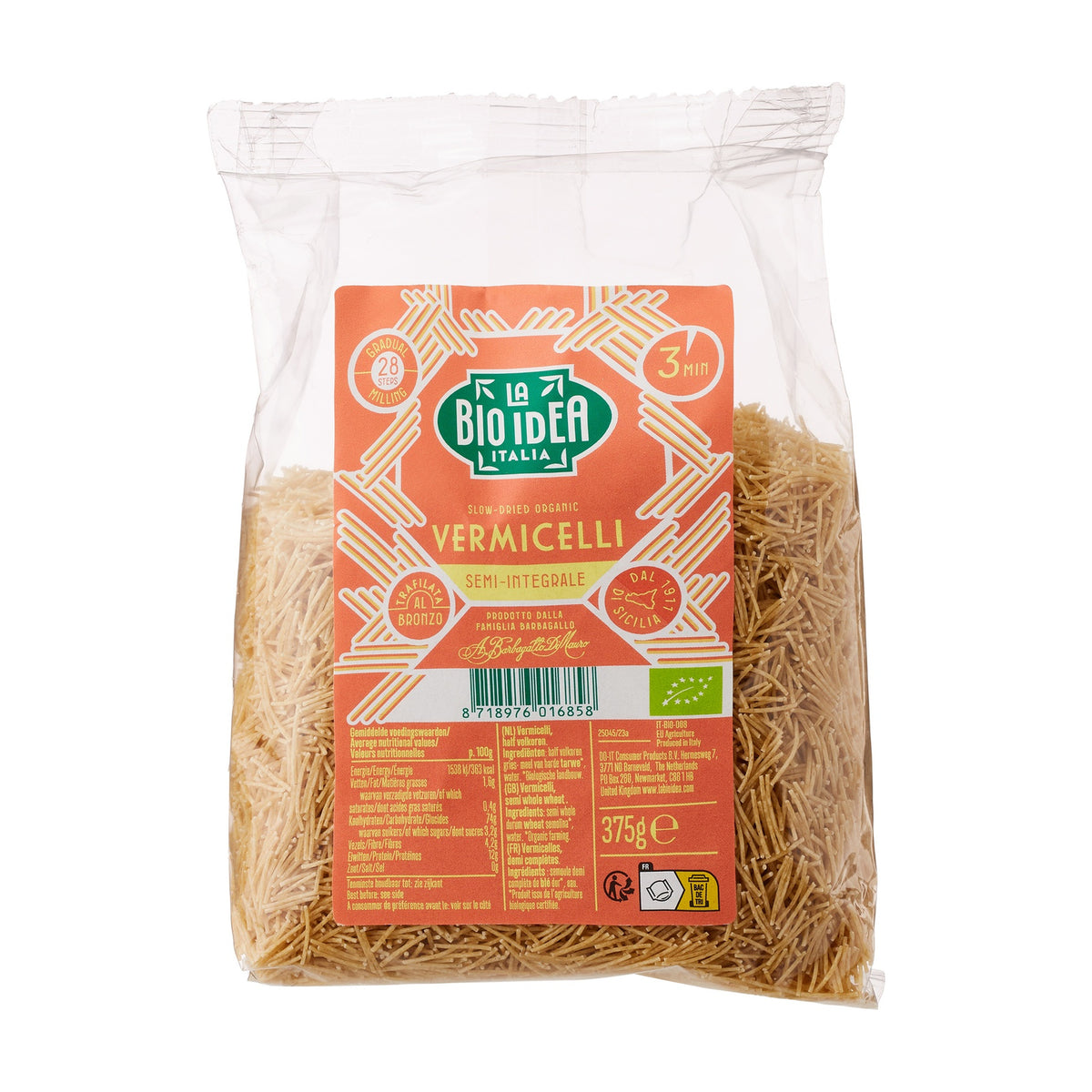 Paste Vermicelli Semi-Integrale ECO, 375g