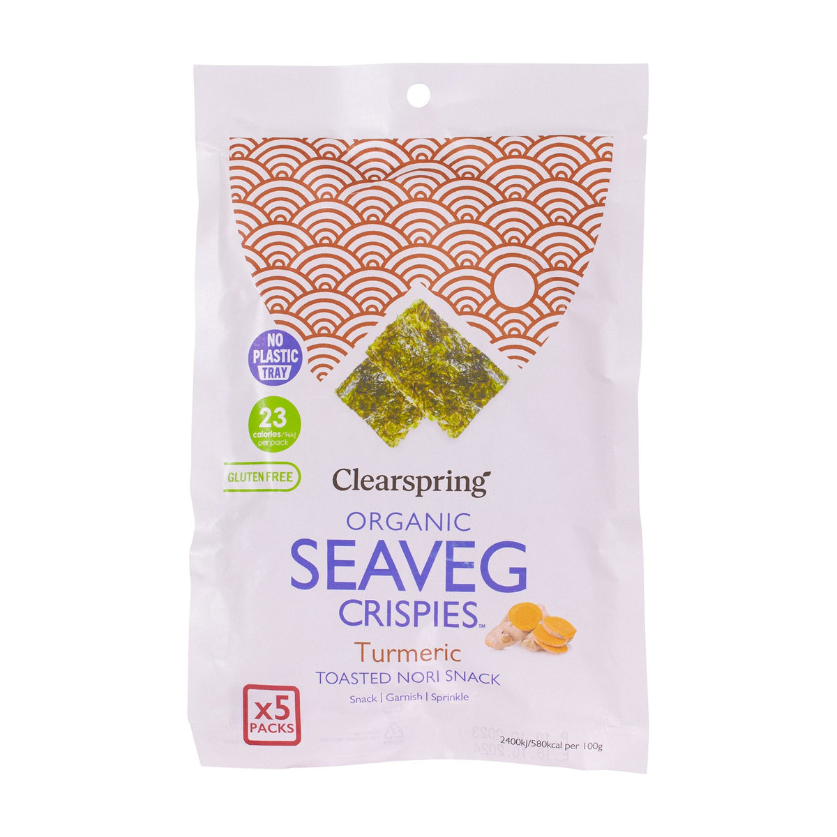 Snack din Alge Nori cu Curcumă ECO Multipack (5x4g)