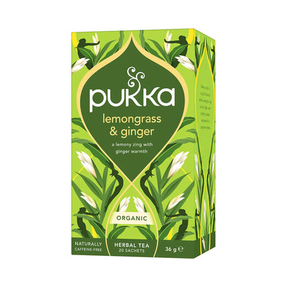 Ceai Pukka Lemongrass & Ginger ECO, 20 de pliculețe, 36 g