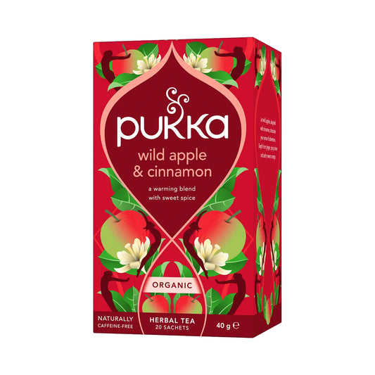 Ceai Pukka Wild Apple & Cinnamon ECO, 20 de pliculețe, 40 g