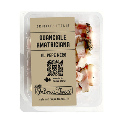 Guanciale cu Piper Negru Cuburi ECO, 100g