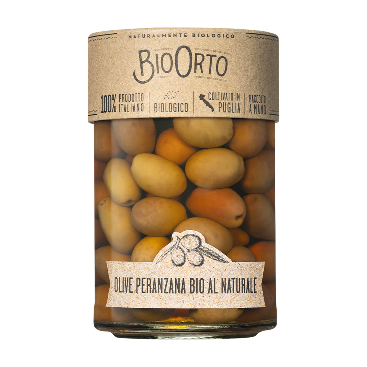 Măsline Peranzana cu Sâmburi în Saramură ECO, 350g