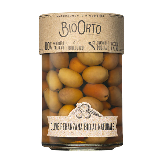 Măsline Peranzana cu Sâmburi în Saramură ECO, 350g