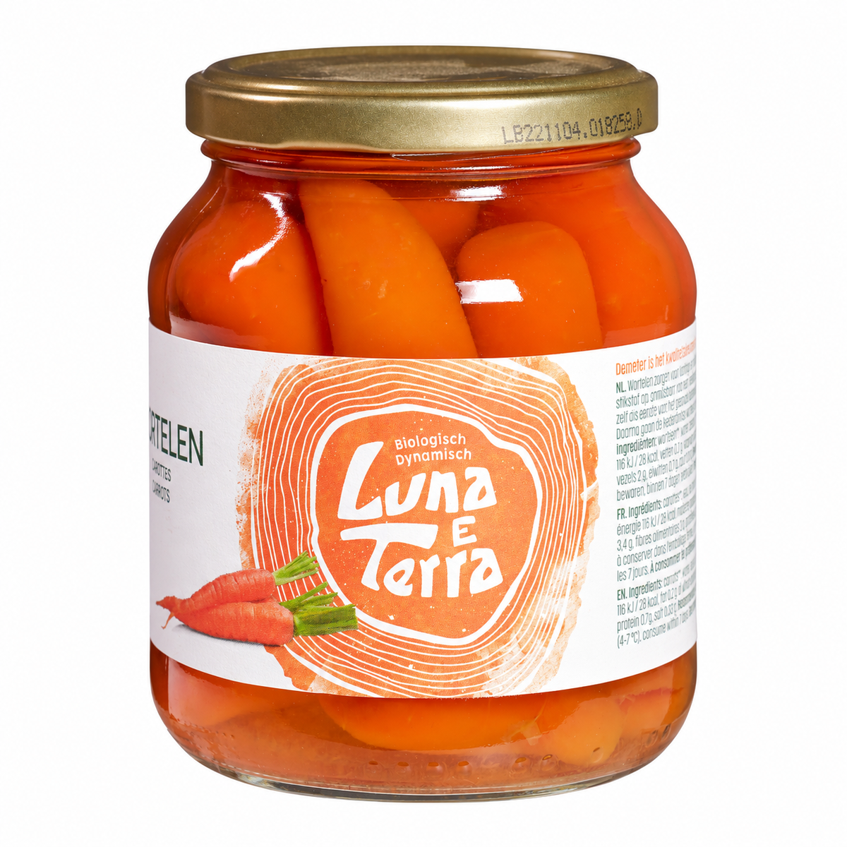 Morcovi la borcan ECO și Demeter, 340g, Luna e Terra