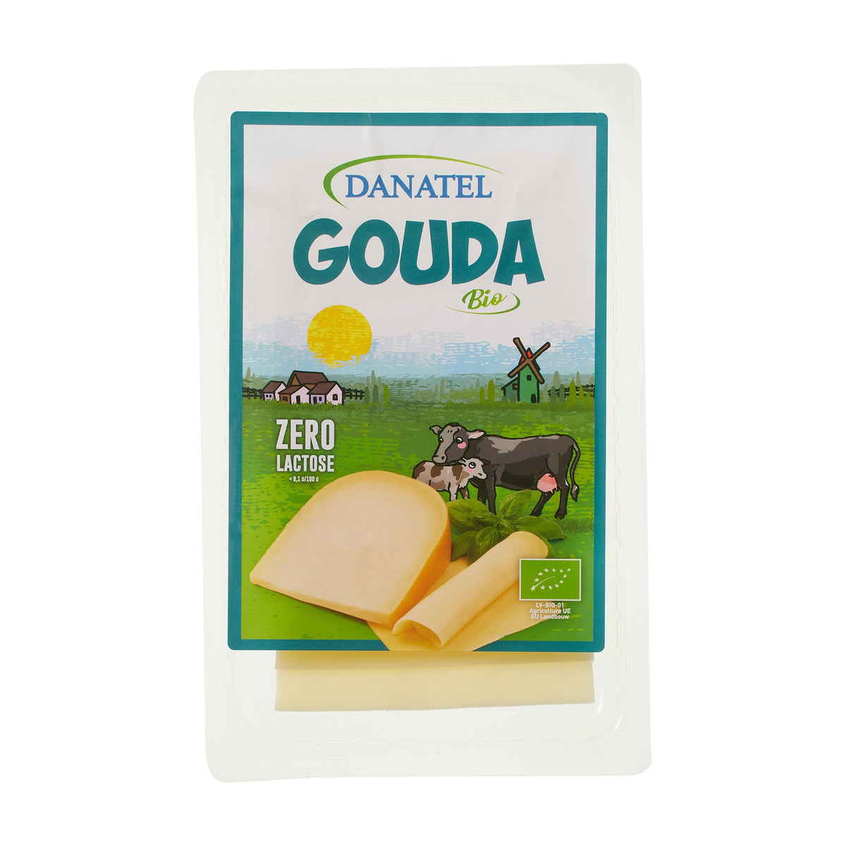 Felii de brânză Gouda fără lactoză ECO Danatel, 150g