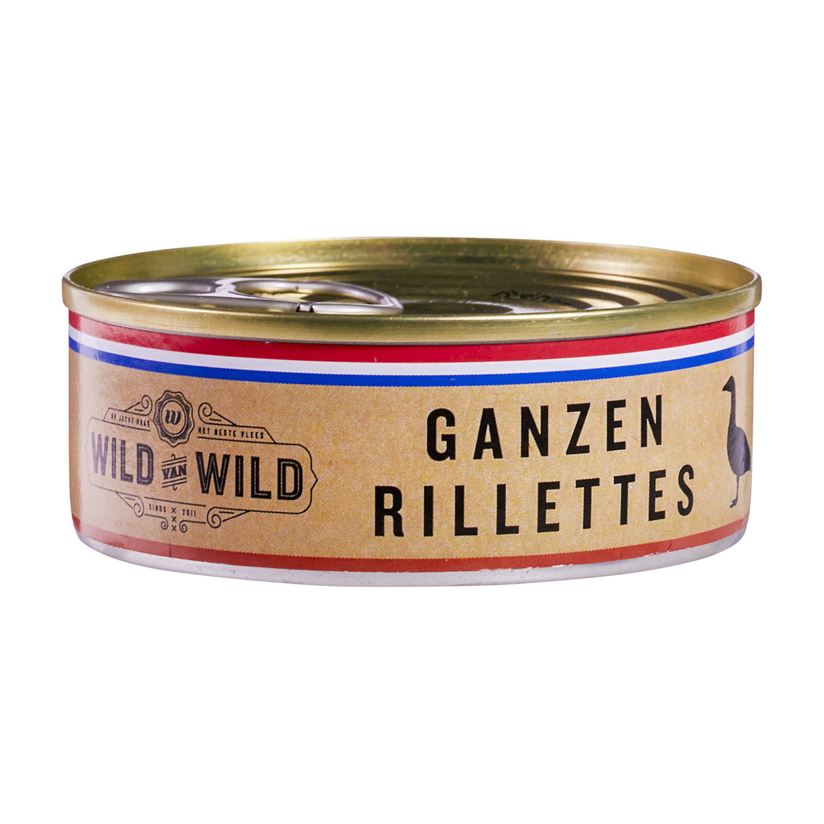 Rillettes de gâscă sălbatică Wild van Wild, conservă 90 g