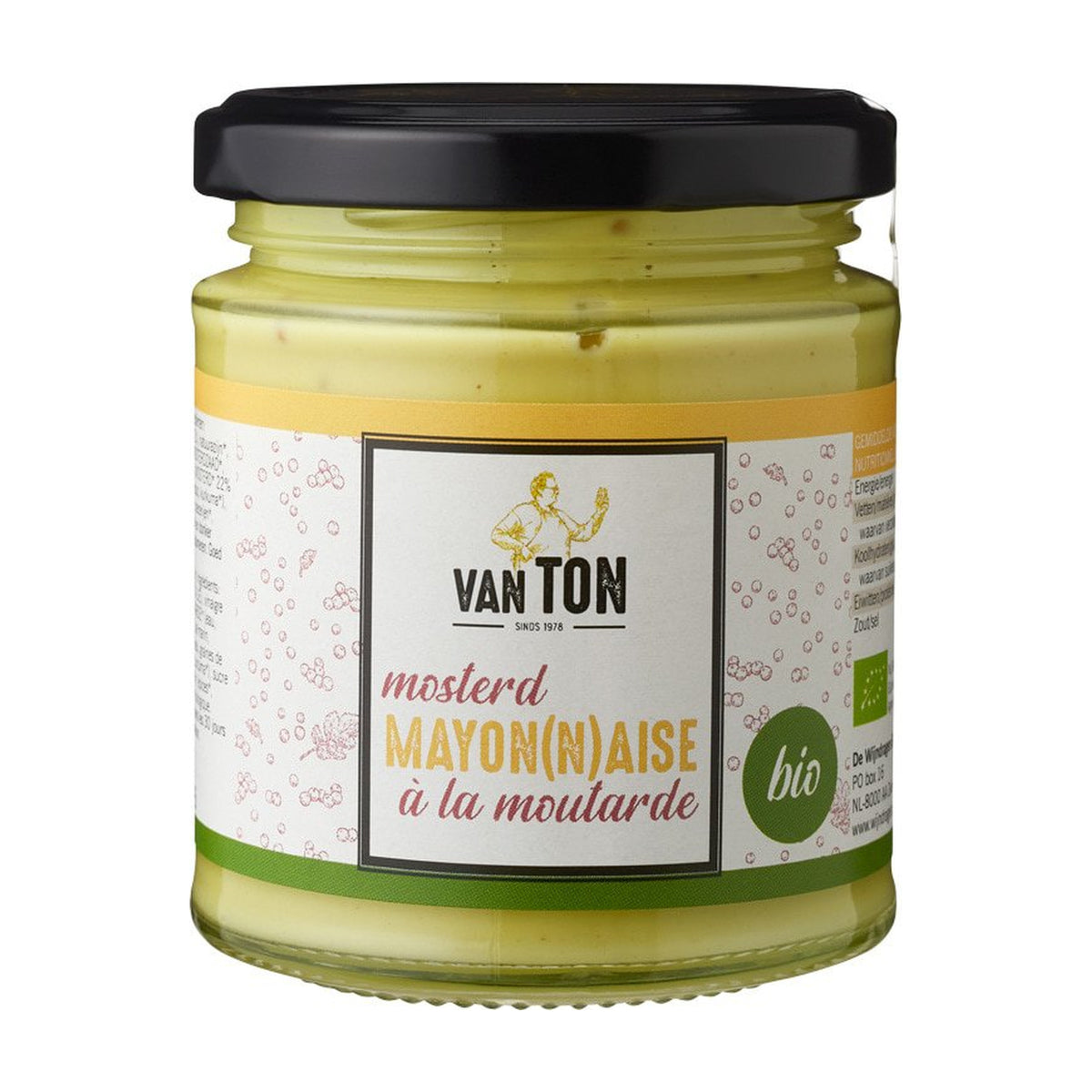 Maioneză cu muștar ECO van TON, borcan 190 ml