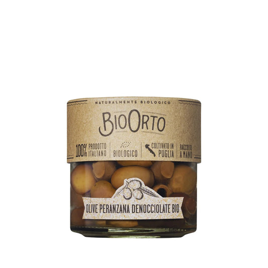 Măsline Peranzana fără Sâmburi în Ulei de Măsline ECO, 180g