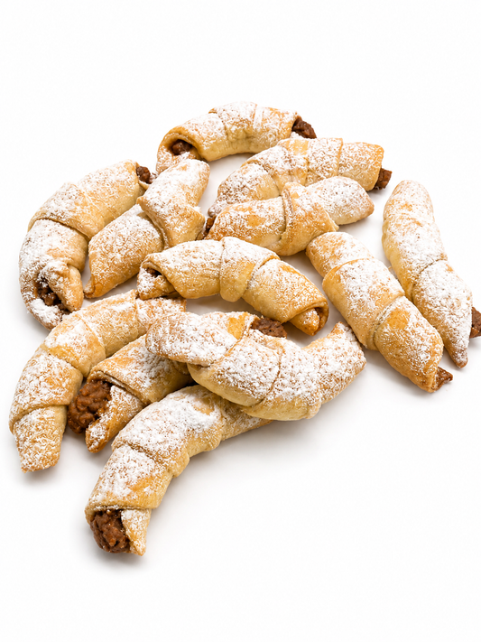 Cornulețe Fragede de Post cu Gem și Nucă, 200g