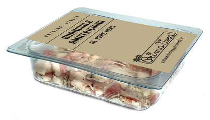 Guanciale cu Piper Negru Cuburi ECO, 100g