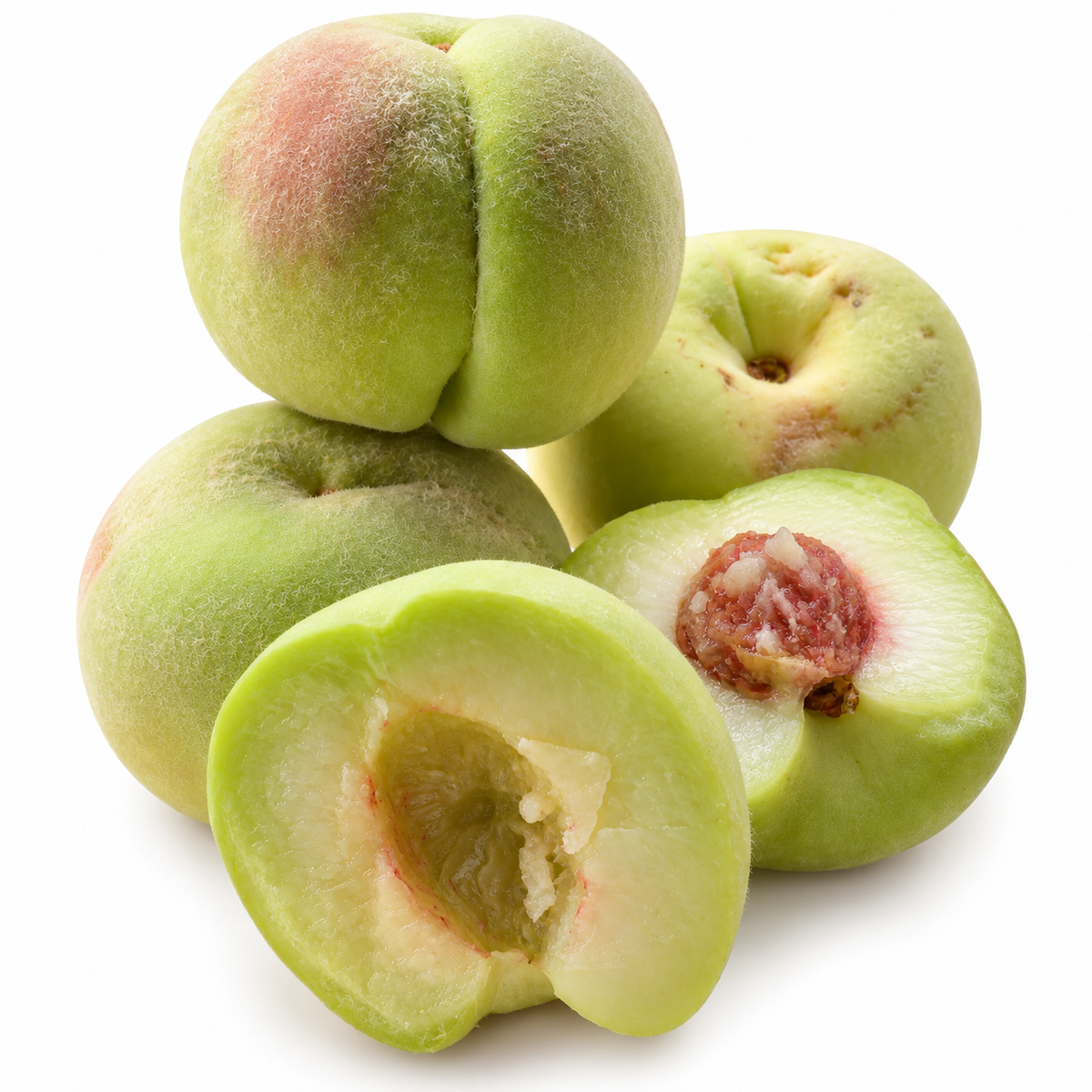 Piersici albe ECO din Italia, 500g – piersică tăiată, cu sâmbure
