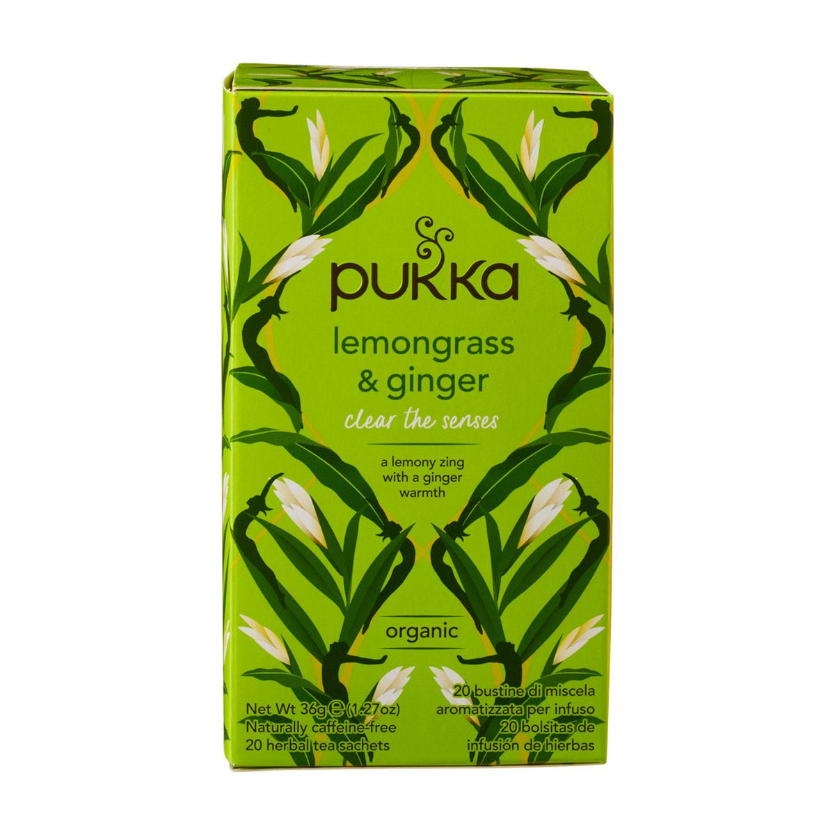 Ceai cu Lemongrass și Ghimbir ECO, 20 Plicuri