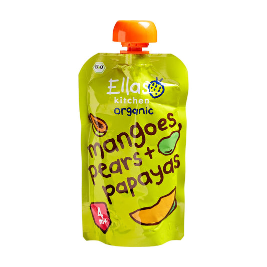 Piure de Mango, Pere și Papaya BIO (4+ luni), 120g