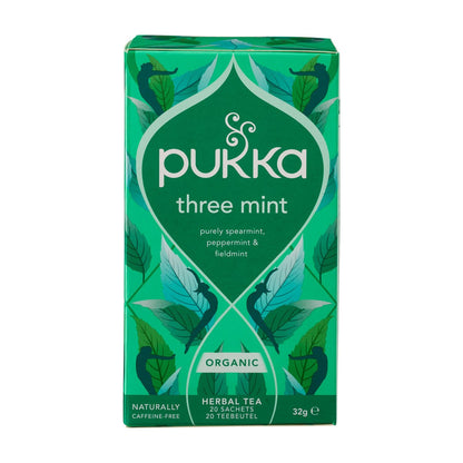 Ceai cu Trei Tipuri de Mentă ECO, 20 Plicuri