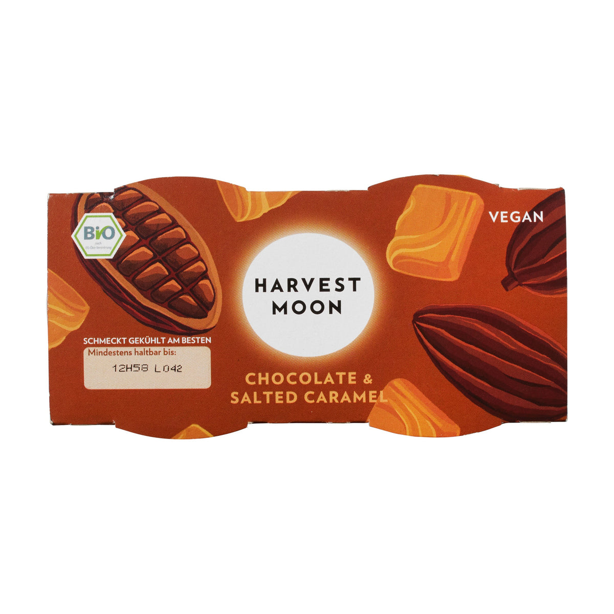 Desert vegan ECO cu ciocolata si caramel sarat 160g