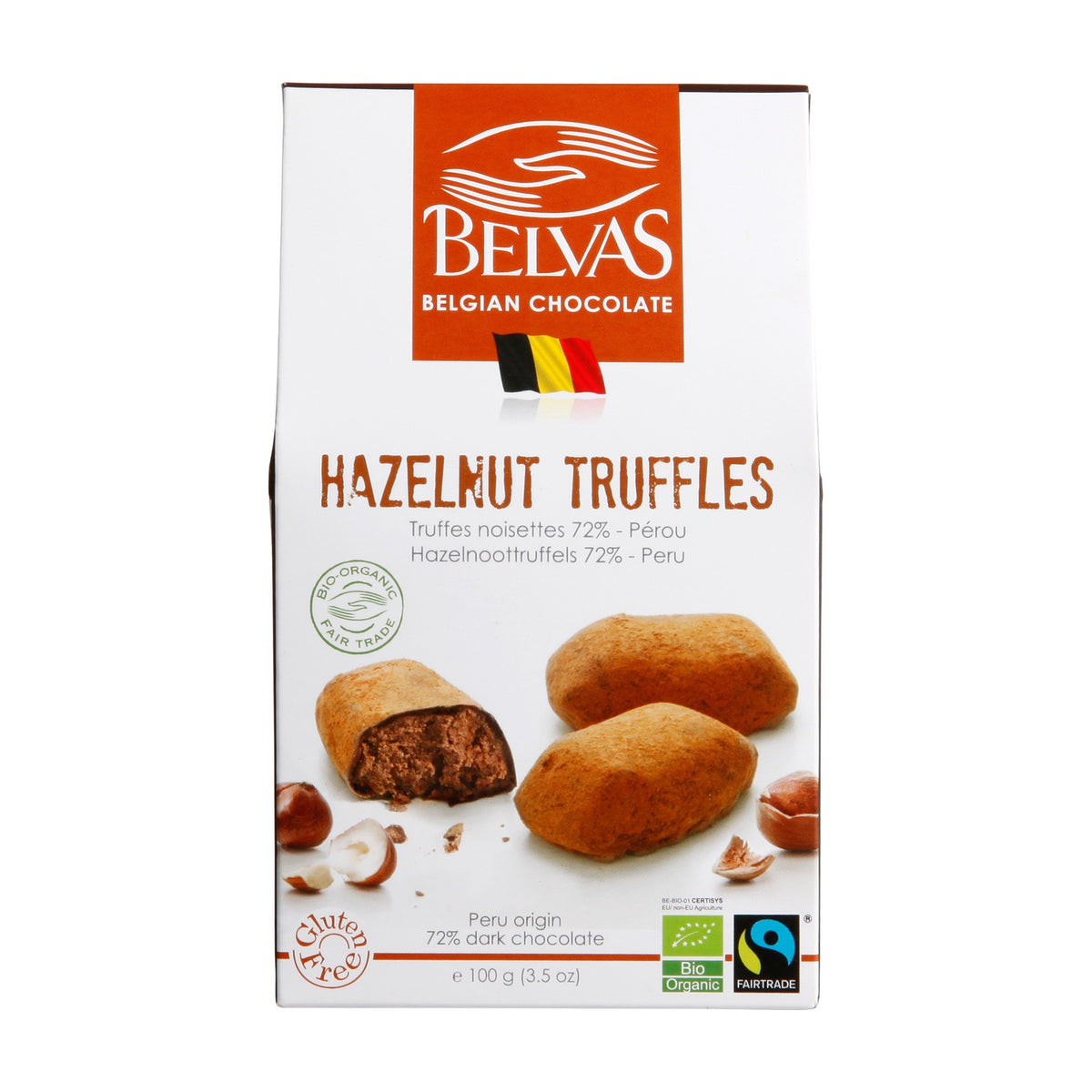 Trufe Belgiene de Ciocolată cu Alune ECO, 100g