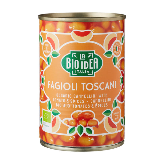 Fasole Cannellini în Sos de Roșii (Fagioli Toscani) ECO, 400g