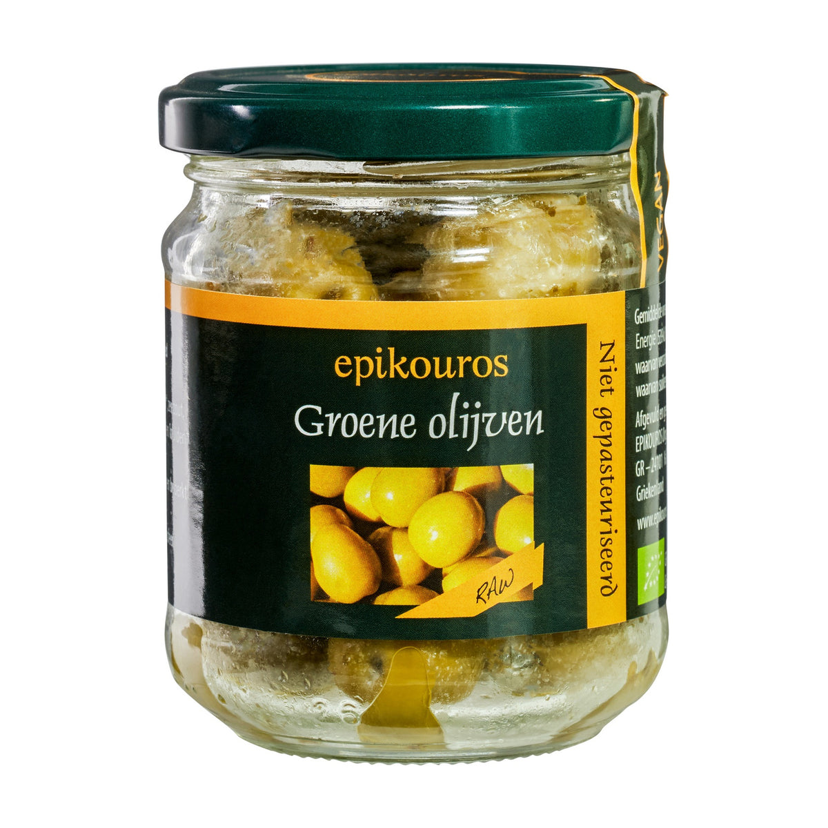 Măsline Verzi fără Sâmburi cu Coajă de Lămâie ECO, 110g