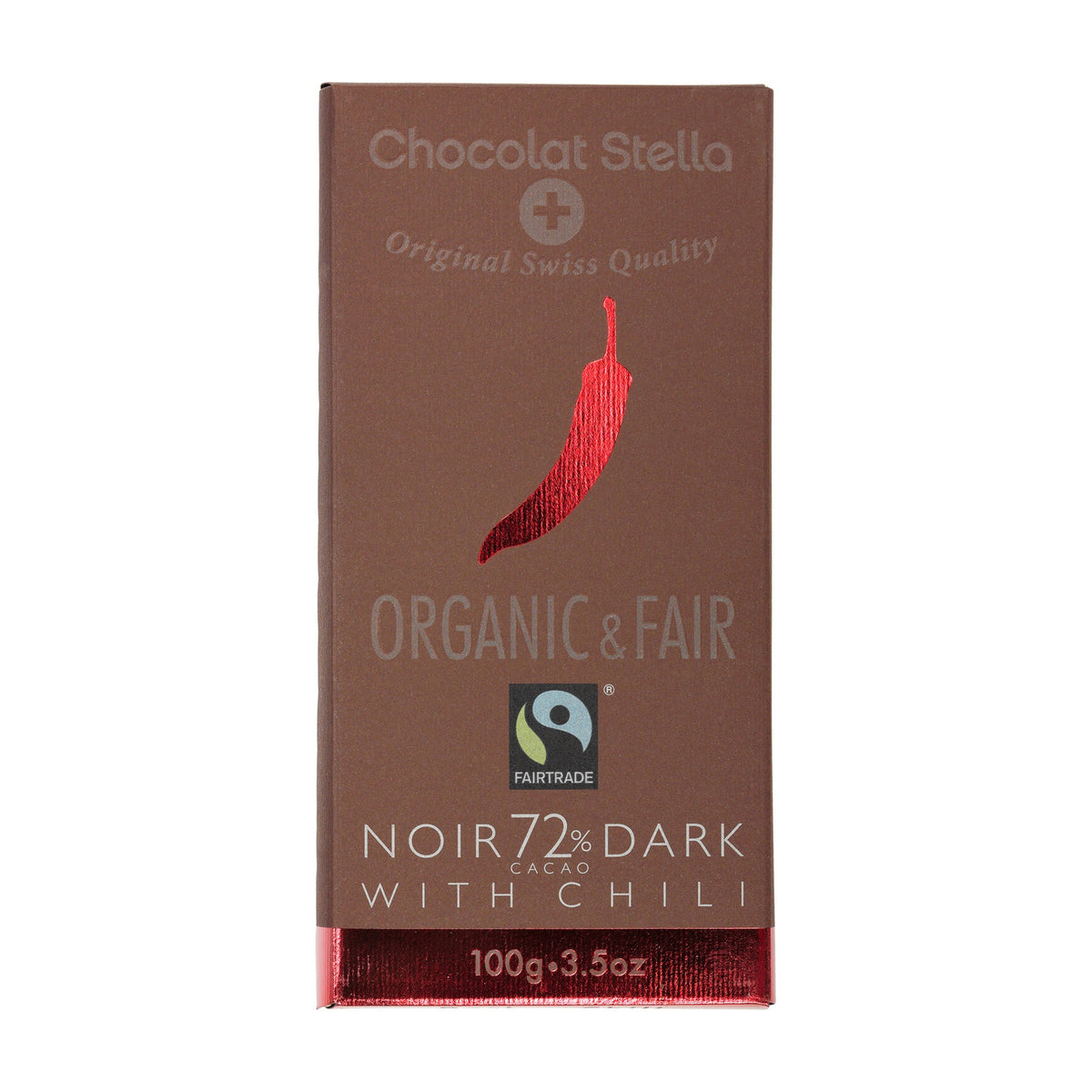 Ciocolată Neagră 72% cu Chilli ECO, 100g