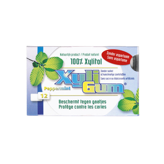 Gumă de Mestecat cu Xylitol Peppermint – 12 Bucăți