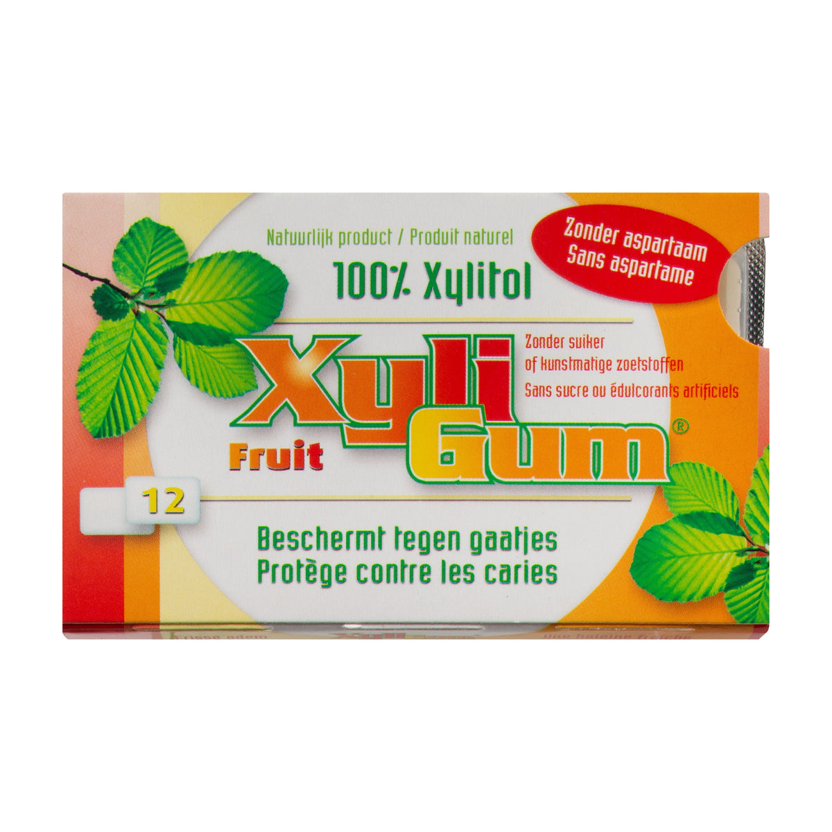Gumă de Mestecat cu Xylitol Fruit – 12 Bucăți