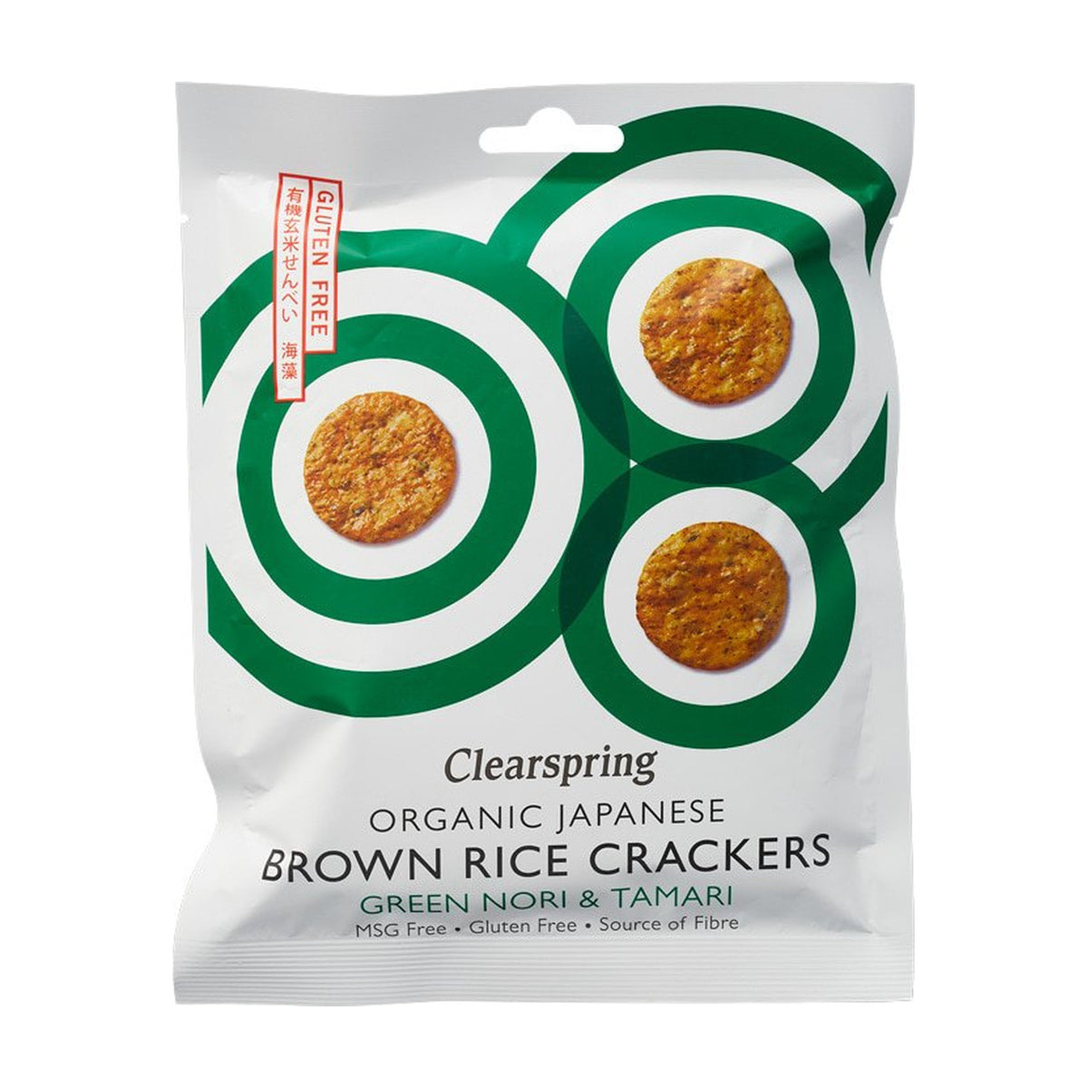 Crackers Japonezi din Orez Brun cu Nori și Tamari ECO, 40g
