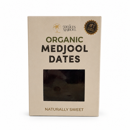 Curmale Medjool ECO 200 g — ambalaj, vedere frontală