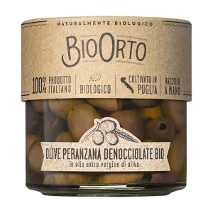 Măsline Peranzana fără Sâmburi în Ulei de Măsline ECO, 180g