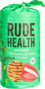 Crackers cu Năut și Linte BIO – Rude Health, 100g