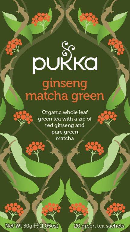 Ceai Verde cu Ginseng și Matcha ECO, 20 Plicuri