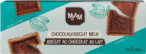 Biscuiți ECO cu Glazură de Ciocolată cu Lapte – MJAM, 150g