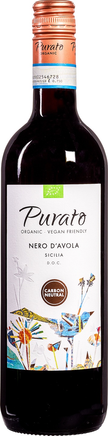 Vin Roșu Nero d'Avola ECO, Purato – 750ml