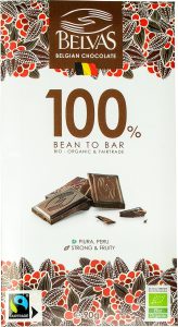 Ciocolată Neagră 100% Cacao ECO, Belvas – 90g
