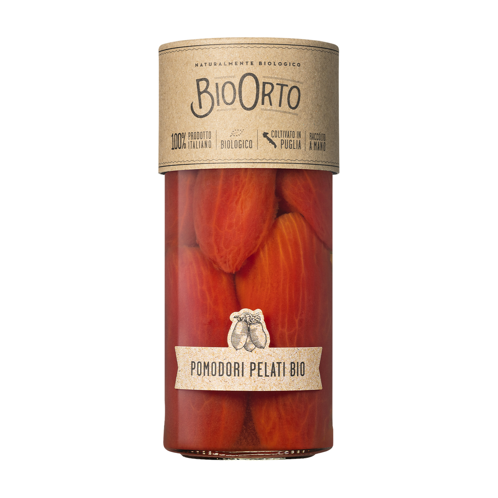 Roșii Decojite ECO în Saramură, 550g