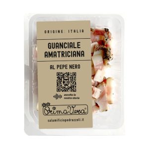 Guanciale cu Piper Negru Cuburi ECO, 100g
