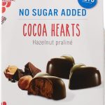 Inimi de Ciocolată Neagră cu Praliné de Alune, fără Zahăr ECO, Belvas – 100g