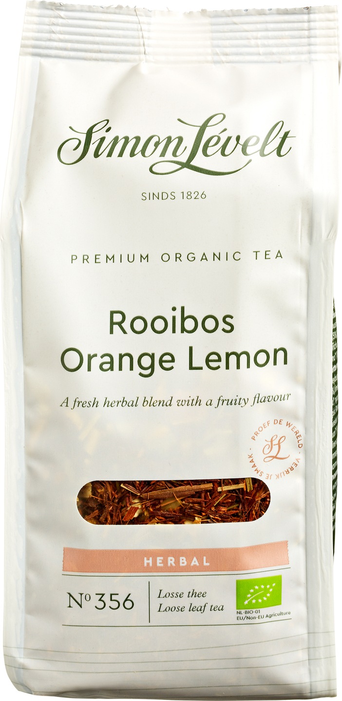 Ceai Rooibos cu Portocală și Lămâie ECO – Simon Lévelt, 110g