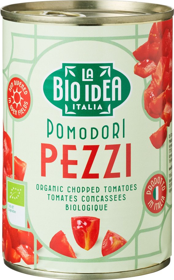 Roșii Cubulețe în Suc Tomat ECO, 400g