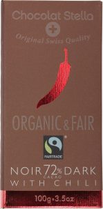 Ciocolată Neagră 72% cu Chilli ECO, 100g