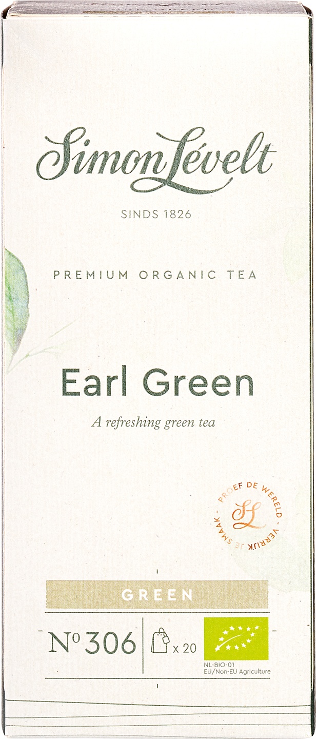 Ceai Verde cu Bergamotă (Earl Green) ECO, 20 Plicuri