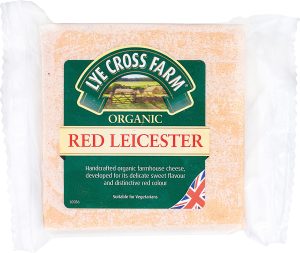 Brânză Red Leicester (Cheddar Roșu) ECO, Lye Cross Farm – 200g