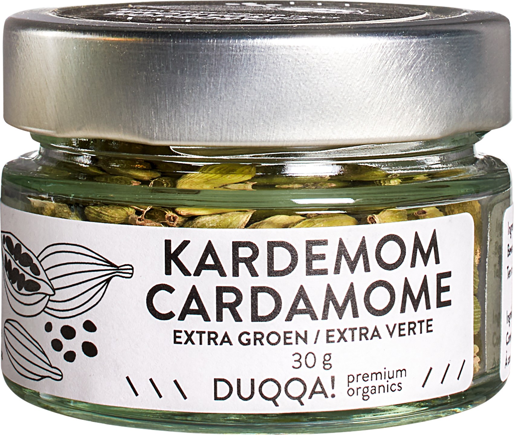 Cardamom Verde Întreg ECO, 30g