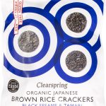 Crackers Japonezi din Orez Brun cu Susan Negru și Tamari ECO, 40g