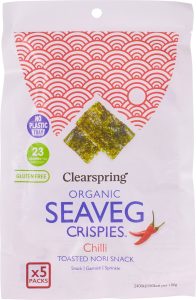 Snack din Alge Nori cu Chilli ECO Multipack (5x4g) – Clearspring