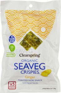Snack din Alge Nori cu Ghimbir ECO Multipack (5x4g) – Clearspring