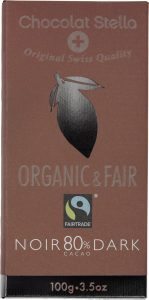 Ciocolată Neagră 80% ECO, Chocolat Stella – 100g